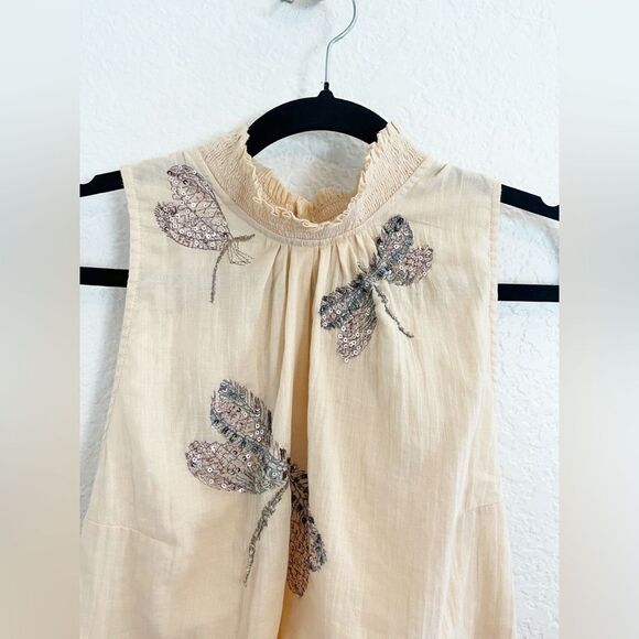 Free People “The garden embroidered crop top” Large. NWT - Picture 6 of 10